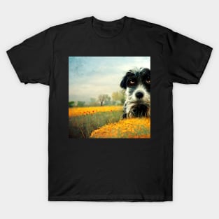 Dog portrait as he looks unhappy about something. T-Shirt